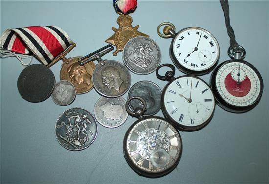 Quantity medals and pocket watches